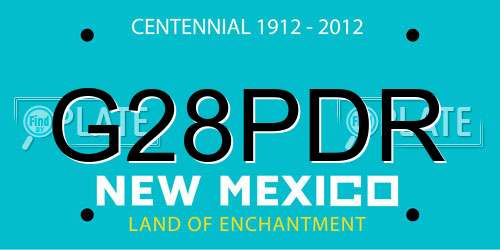 G28PDR New Mexico License Plate