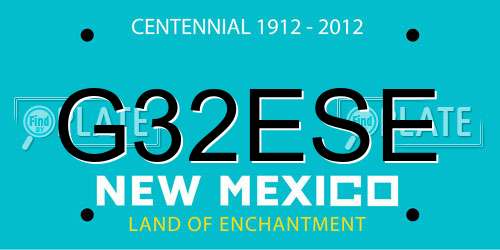 G32ESE New Mexico License Plate