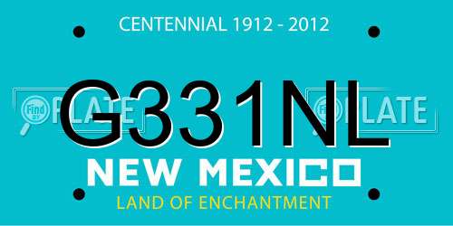 G331NL New Mexico License Plate