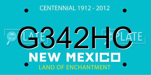 G342HC New Mexico License Plate