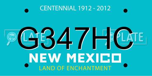 G347HC New Mexico License Plate