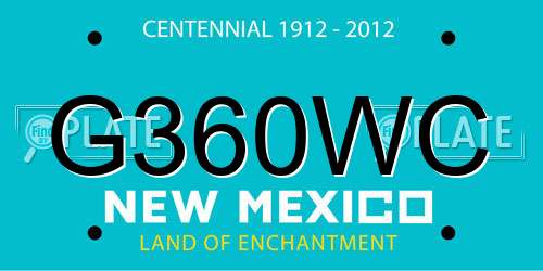 G360WC New Mexico License Plate