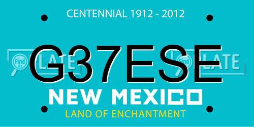 G37ESE New Mexico License Plate