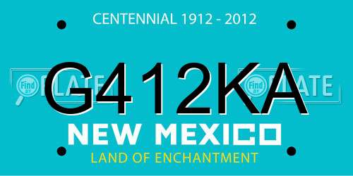 G412KA New Mexico License Plate