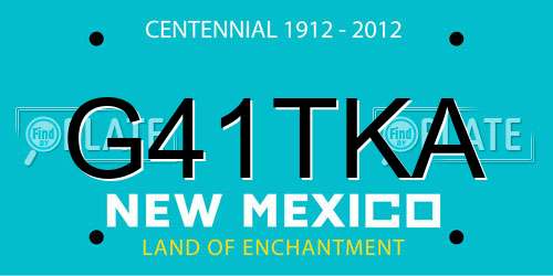 G41TKA New Mexico License Plate