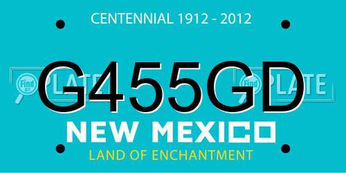 G455GD New Mexico License Plate