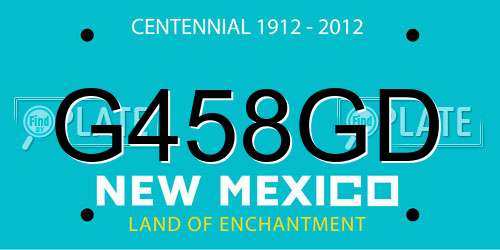 G458GD New Mexico License Plate