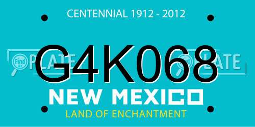 G4K068 New Mexico License Plate