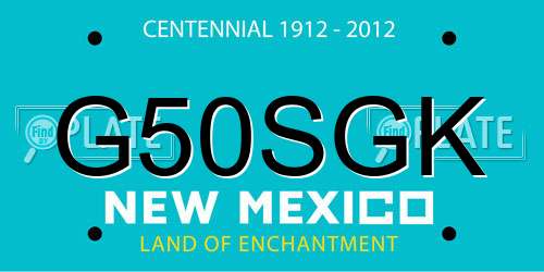 G50SGK New Mexico License Plate