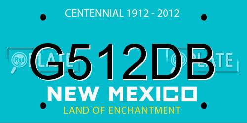 G512DB New Mexico License Plate