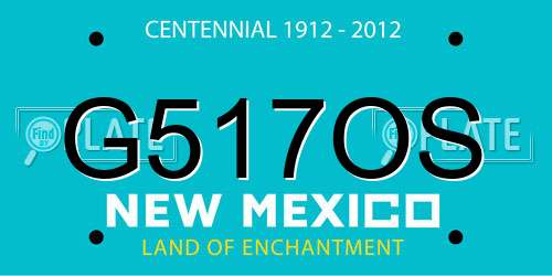 G517OS New Mexico License Plate