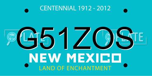 G51ZOS New Mexico License Plate