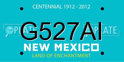 G527AI New Mexico License Plate