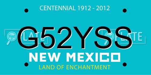 G52YSS New Mexico License Plate