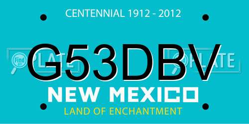 G53DBV New Mexico License Plate