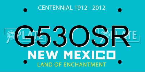 G53OSR New Mexico License Plate