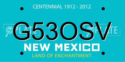 G53OSV New Mexico License Plate