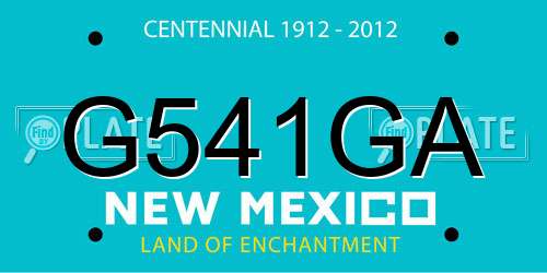 G541GA New Mexico License Plate