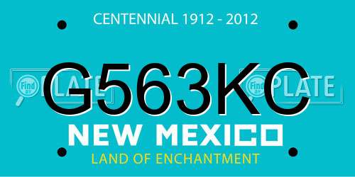 G563KC New Mexico License Plate