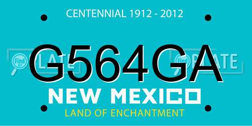 G564GA New Mexico License Plate