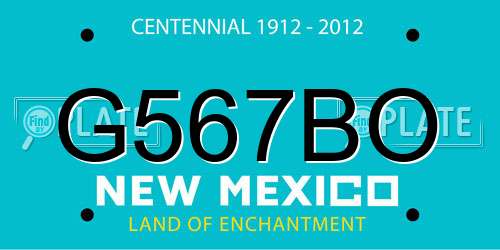 G567BO New Mexico License Plate