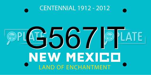 G567IT New Mexico License Plate