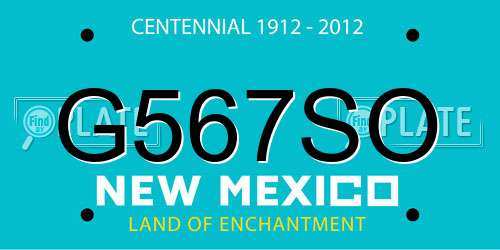G567SO New Mexico License Plate