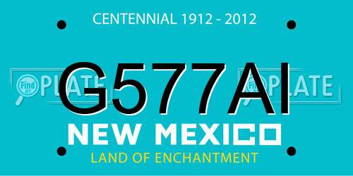 G577AI New Mexico License Plate