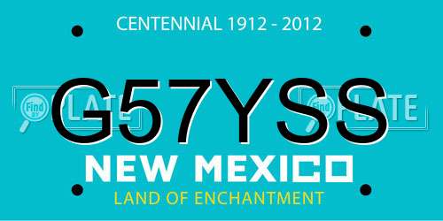 G57YSS New Mexico License Plate