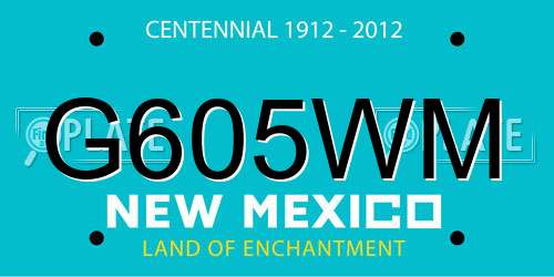 G605WM New Mexico License Plate