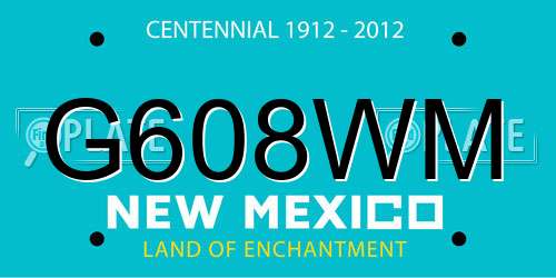 G608WM New Mexico License Plate