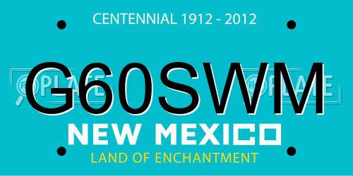 G60SWM New Mexico License Plate