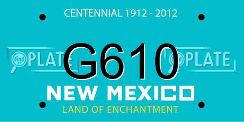 G610 New Mexico License Plate