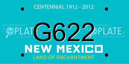 G622 New Mexico License Plate
