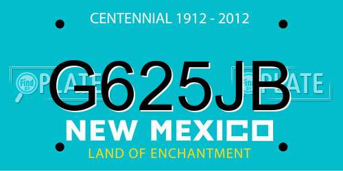 G625JB New Mexico License Plate