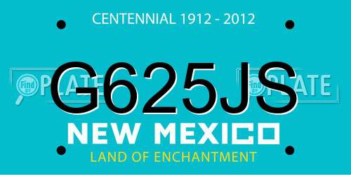 G625JS New Mexico License Plate