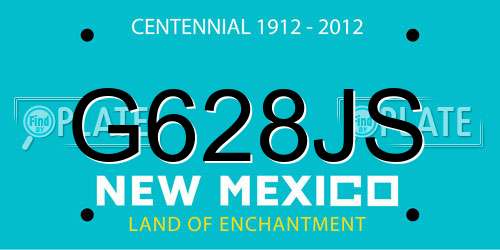 G628JS New Mexico License Plate