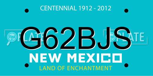 G62BJS New Mexico License Plate