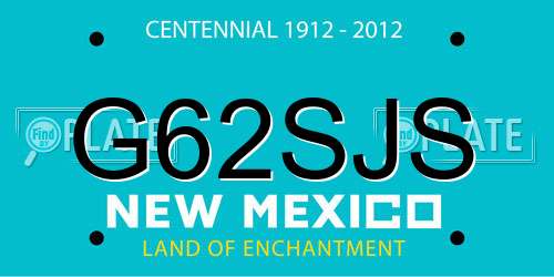 G62SJS New Mexico License Plate