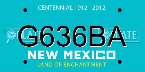 G636BA New Mexico License Plate