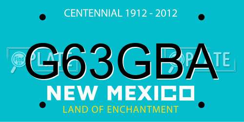 G63GBA New Mexico License Plate