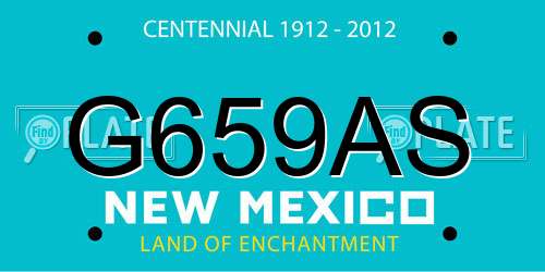 G659AS New Mexico License Plate