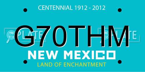 G70THM New Mexico License Plate