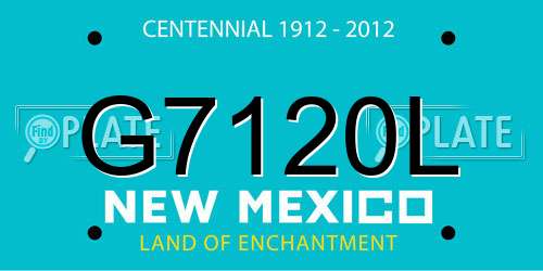 G7120L New Mexico License Plate
