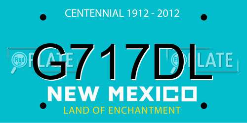 G717DL New Mexico License Plate