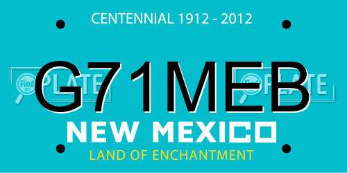 G71MEB New Mexico License Plate