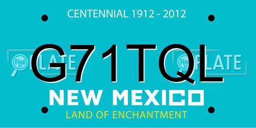 G71TQL New Mexico License Plate