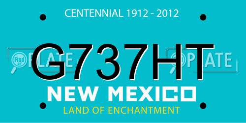 G737HT New Mexico License Plate