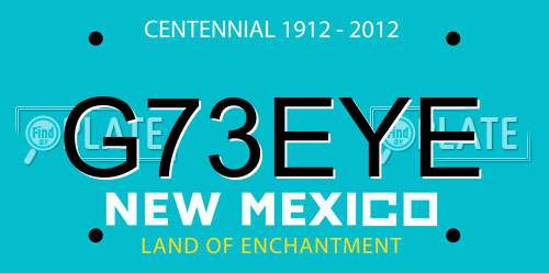 G73EYE New Mexico License Plate