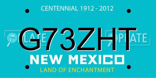 G73ZHT New Mexico License Plate